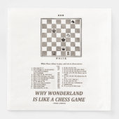Serviette En Papier Wonderland Is Like A Chess Game (Devant)