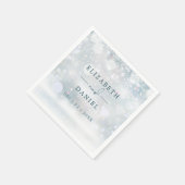 Serviette En Papier Wonderland neige Mariage Merci (Coin)
