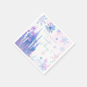 Serviette En Papier Wonderland Snowflakes Girl Neige Anniversaire (Coin)