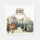 Serviette En Papier Woodland Adventure Camping Anniversaire serviettes (Devant)