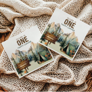 Serviette En Papier Woodland Adventure Camping Anniversaire serviettes