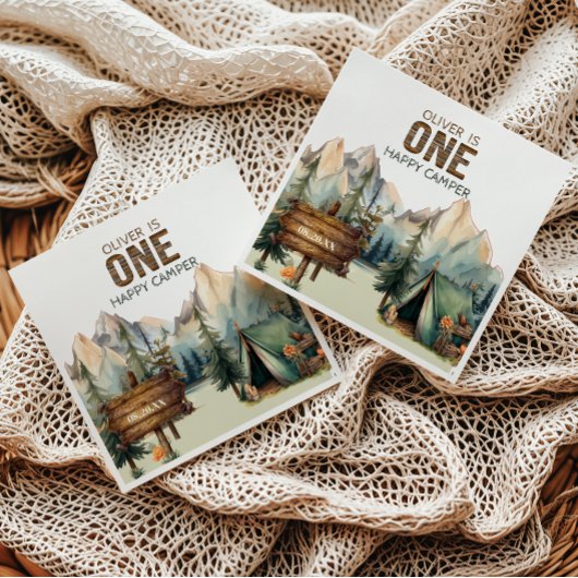 Serviette En Papier Woodland Adventure Camping Anniversaire serviettes