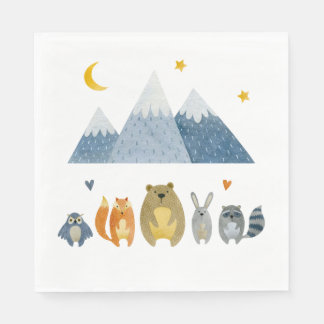 Serviette En Papier Woodland Adventure Night Sky Party Napkins