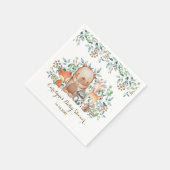 Serviette En Papier Woodland Baby Animaux Whimsical Forest Party (Coin)