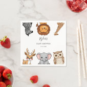 Serviette En Papier Woodland Forest Animals Baby Shower (En situation)