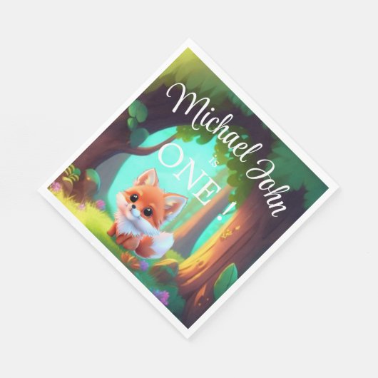 Serviette En Papier Woodland forêt amis mignon bébé foin (Coin)