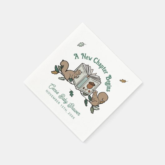 Serviette En Papier Woodland Storybook Nouveau chapitre commence le Ba (Coin)