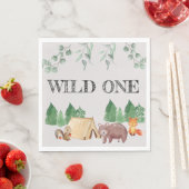 Serviette En Papier Woodland Wild ONE (En situation)