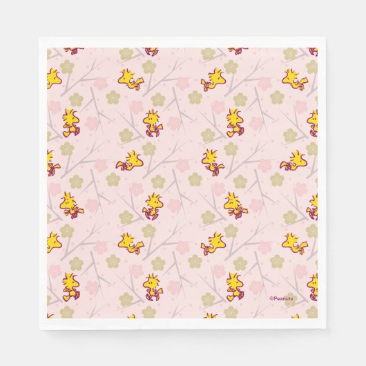 Serviette En Papier Woodstock Pink Cherry Blossom Pattern (Devant)