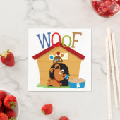 Serviette En Papier Woof Dog (En situation)