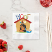Serviette En Papier Woof Dog (En situation)