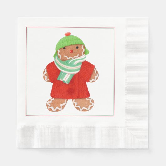 Serviette En Papier WOOLIE GINGERBREAD Pain Couvert Papier de déjeuner (Devant)