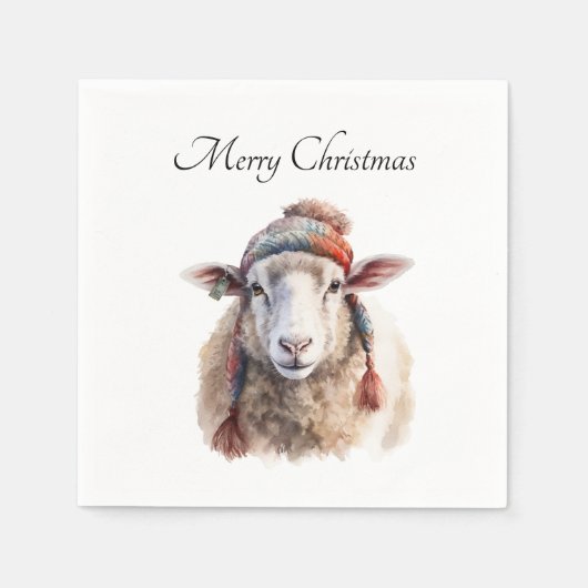 Serviette En Papier Wooly Wonderland, coutume (Devant)