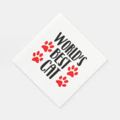 Serviette En Papier world's best cat (Coin)