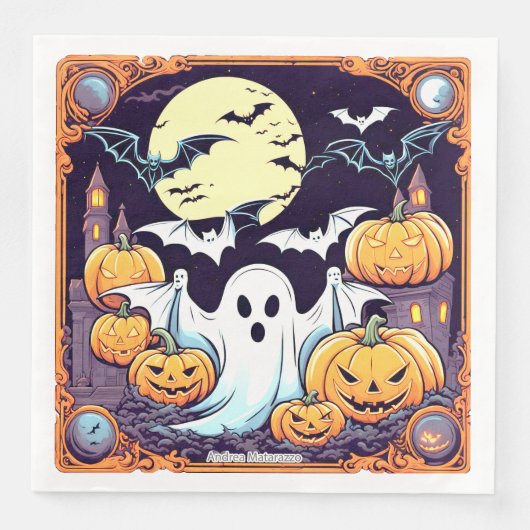 Serviette En Papier Wow Halloween Thrill (Devant)