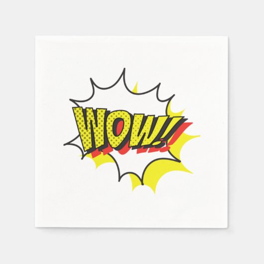 Serviette En Papier Wow journée gratuite Classique (Devant)