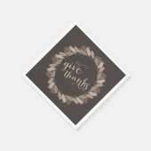 Serviette En Papier Wreath d'automne | Papier d'action de grâce (Coin)