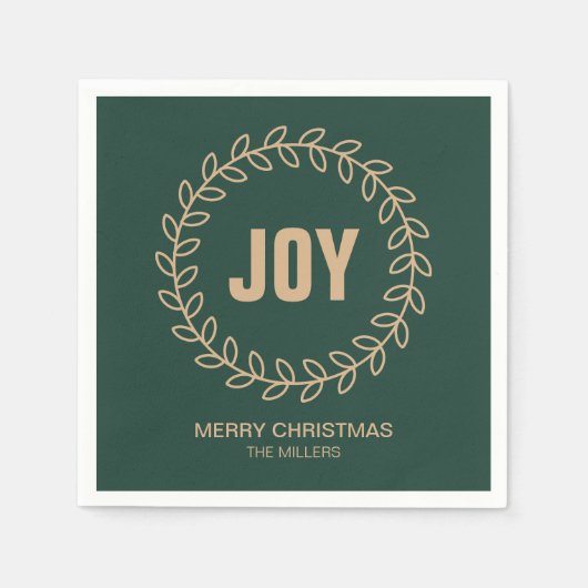 Serviette En Papier Wreath de Noël (Devant)