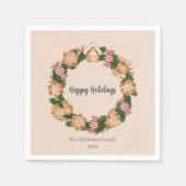 Serviette En Papier Wreath Gingpain Maison Fête (Devant)