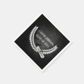 Serviette En Papier Wreath Laurel Sur Black Rock (Coin)