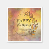 Serviette En Papier Wreath Of DoodFeuilles and Berries Thanksgiving (Devant)