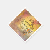 Serviette En Papier Wreath Of DoodFeuilles and Berries Thanksgiving (Coin)