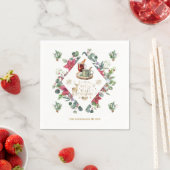 Serviette En Papier Wreath Script Winter Vous Souhaite Un Joyeux Noël (En situation)