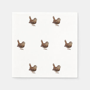 Serviette En Papier Wren Bird chante bruyante et belle chanson
