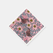 Serviette En Papier Wrens en rose (Coin)
