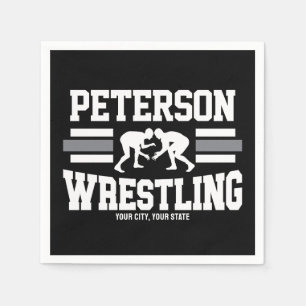 Serviette En Papier Wrestler AJOUTER LE NOM École Athlète Équipe de lu