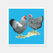 Serviette En Papier Wyandottes Paire en argent (Devant)