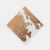 Serviette En Papier WYNONA Vache Brown Imprimer Pays Ranch occidental  (Coin)