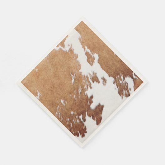 Serviette En Papier WYNONA Vache Brown Imprimer Pays Ranch occidental  (Coin)