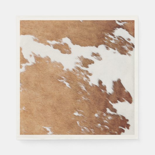 Serviette En Papier WYNONA Vache Brown Imprimer Pays Ranch occidental  (Devant)