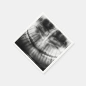 Serviette En Papier X-Ray Teeth Bouche sourire noir et blanc (Coin)