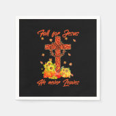 Serviette En Papier Xmas Fall For Jesus Maple Leaf Christian Autumn (Devant)