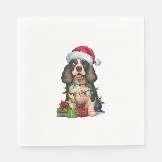 Serviette En Papier Xmas Lighting Santa Hat (Devant)