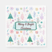 Serviette En Papier Xmas Paper Napkins Whimsical Holiday Dinner Table (Devant)