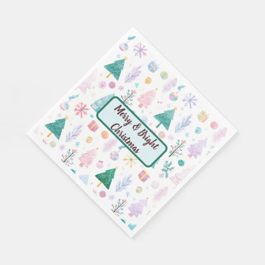 Serviette En Papier Xmas Paper Napkins Whimsical Holiday Dinner Table (Coin)