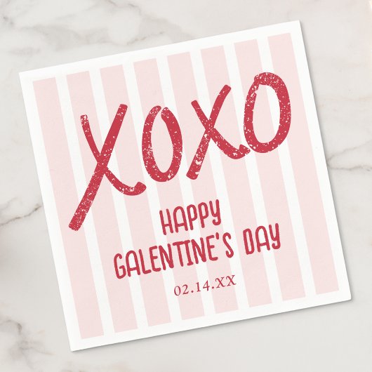 Serviette En Papier XOXO Hand Drawn Galentine’s Day Party