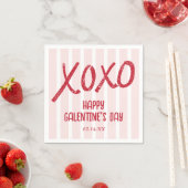 Serviette En Papier XOXO Hand Drawn Galentine’s Day Party (En situation)