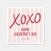 Serviette En Papier XOXO Hand Drawn Galentine’s Day Party (Devant)