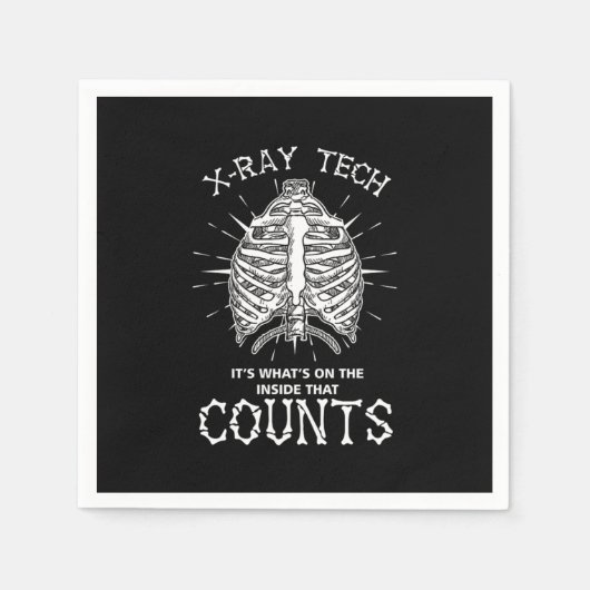Serviette En Papier XRay Skeleton Système squelettique Radiologue Rad (Devant)