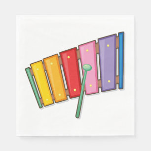 Serviette En Papier Xylophone Musical Coloré Instrument De Musique