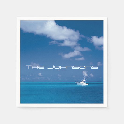 Serviette En Papier Yachting dans le bleu (Devant)