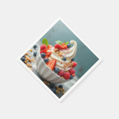 Serviette En Papier Yaourt congelé avec baies et Granola (Coin)