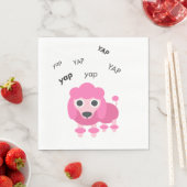Serviette En Papier Yap Poodle mignon Emoji (En situation)