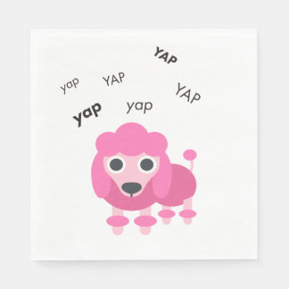 Serviette En Papier Yap Poodle mignon Emoji