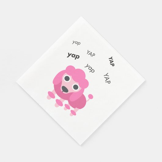 Serviette En Papier Yap Poodle mignon Emoji (Coin)