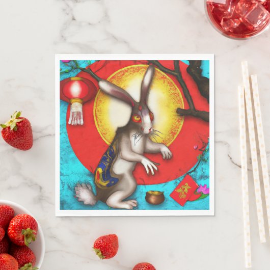 Serviette En Papier Year of the rabbit (En situation)